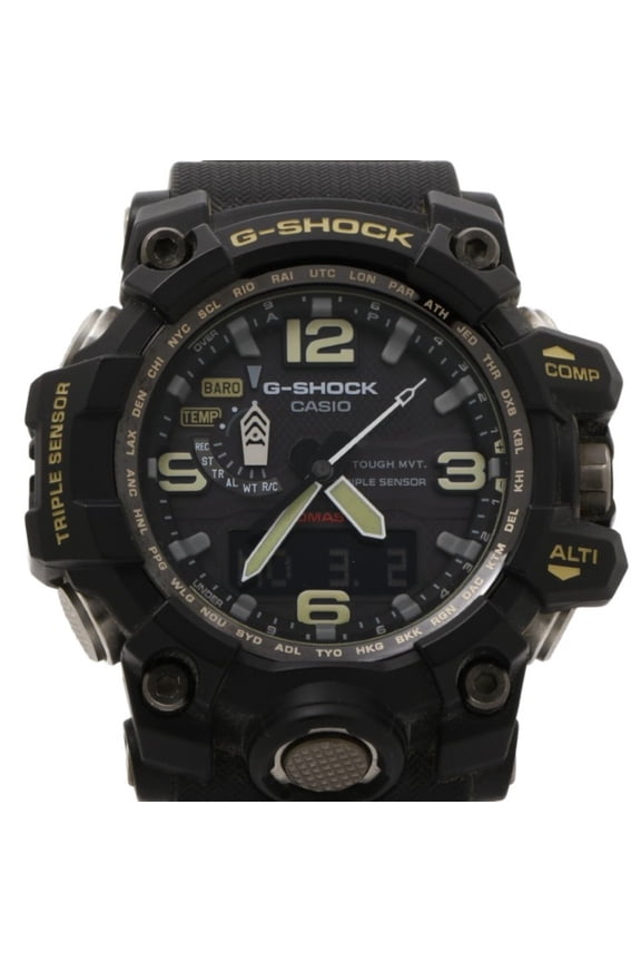 Pre-Owned CASIO G-SHOCK MASTER OF G LAND MUDMASTER GWG10001A3JF Black Resin/Stainless Steel...