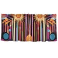 thumbnail image 7 of Yayeee Kitchen Curtains Tier Set of 2 Light Filtering 57"x36" Over Sink Window Panels, Futuristic Sun, 7 of 7