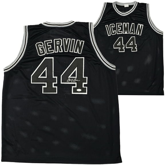 San Antonio Spurs George Gervin Autographed Black Jersey JSA 215712