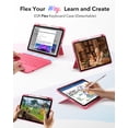 thumbnail image 3 of ESR Flex Keyboard Case Compatible with iPad 11th Gen (A16) & 10th Gen (10.9"), Ultra-Light Magnetic Detachable Keyboard, Writing/Viewing Modes & Larger Trackpad, Pink, 3 of 9