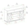 thumbnail image 5 of Pemberly Row 52" Sliding Door TV Stand Console in Rustic Oak Barnwood, 5 of 5