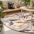 thumbnail image 3 of Round Rugs 3Ft, Tropical Botanical Round Area Rug Washable Indoor Throw Carpet, Modern Abstract Leaves Rustic Boho Small Non Slip Circle Rug for Bedroom Living Room Home Decor Aesthetic, 3 of 8