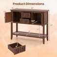 thumbnail image 3 of Costway Buffet Bahut Armoire Console d'Entrée avec 2 Portes et 2 Tiroirs Brun, 3 of 10