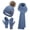 Denimblue, variant on FZ FANTASTIC ZONE Womens Winter Beanie Hats Long Scarf Neck Touchscreen Gloves Set Knitted Pompom Cap with Thermal Fleece Lined