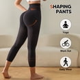 thumbnail image 3 of Athlemo Women High-Waisted Tummy Control Shapewear Capri Anti-Cellulite Leggings, 3 of 7