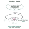 thumbnail image 6 of ChicSilver Created Tourmaline Birthstone Bracelets for Women Girls 925 Sterling Silver Infinity Pendant Anniversary Jewelry for Her October Birthday Gifts, 6 of 8