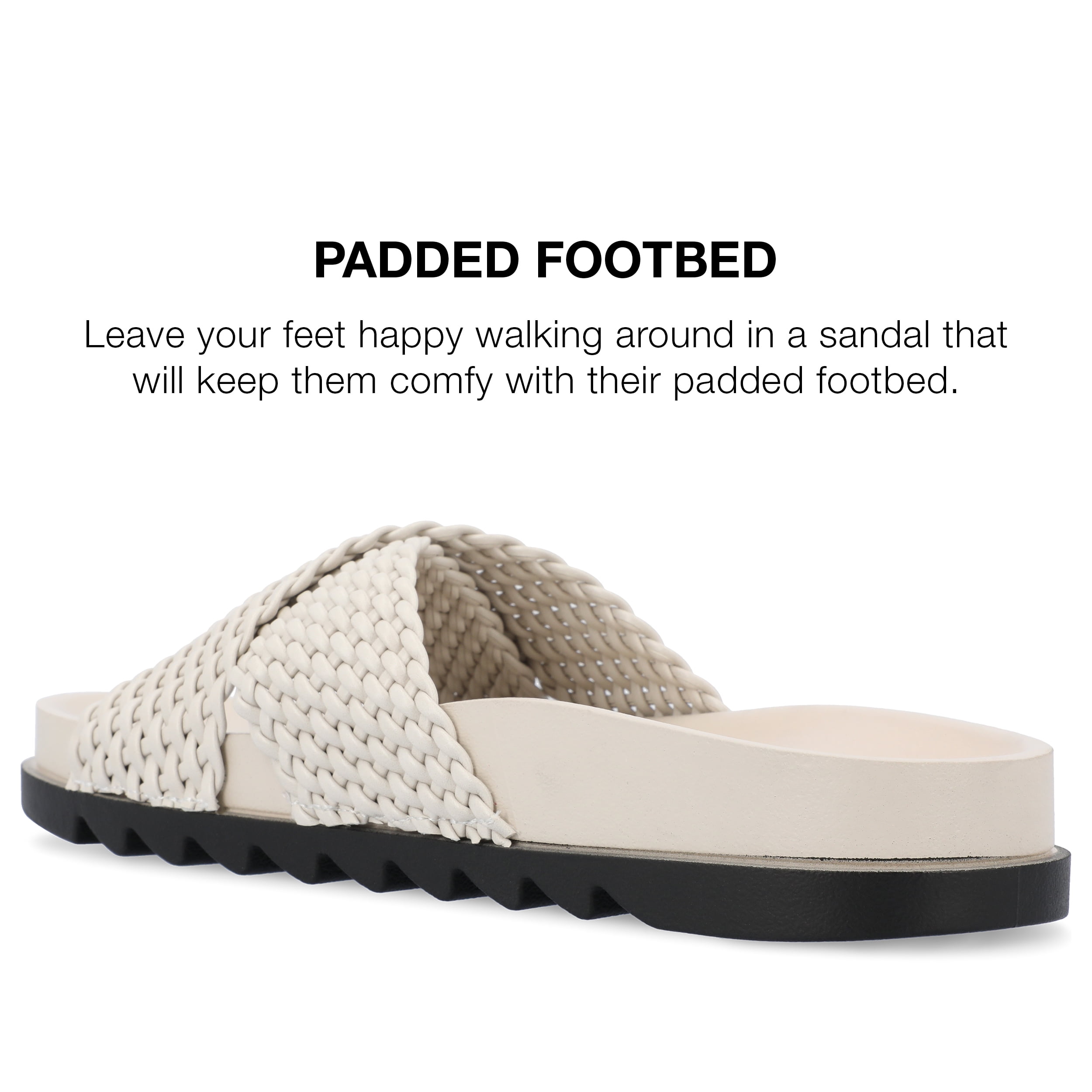 Journee Collection Womens Gretie Flatform Treaded Slide Sandal