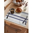 thumbnail image 3 of Gray Stripes Placemats Set of 6 Lines Art Modern Traditional Heat Insulation Washable Place Mats, Rustic Non-Slip Table Mats for Dining Table Party Kitchen Decor,13x19 Inch, 3 of 4