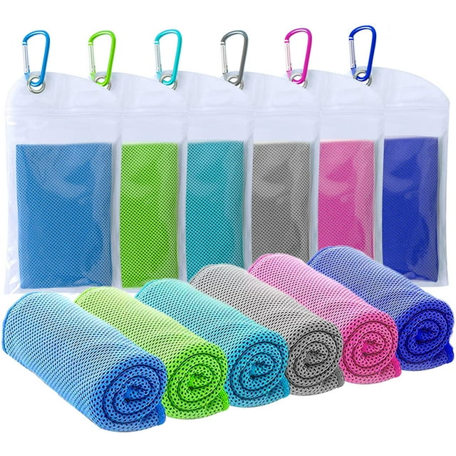 Gym, Yoga, Camping, Randonnée, Golf & Plus - Lot de 6 Serviettes de Sport Instantanées