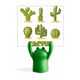 thumbnail image 1 of Suculentas maceta cactus patron Estante de notas, estante de ranas de animales de dibujos animados, 1 of 3