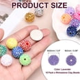 thumbnail image 2 of Uxcell 20mm Resin Rhinestone Beads for Beadable Pen, 10 Pack Ball Disco Beads for Jewelry Making, Lavender, 2 of 7