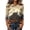 Khaki, variant on Womens Plus Size Halloween Shirts Crewneck 3/4 Sleeve Graphic Tees Funny Print Casual Tops Pullover Orange 3XL