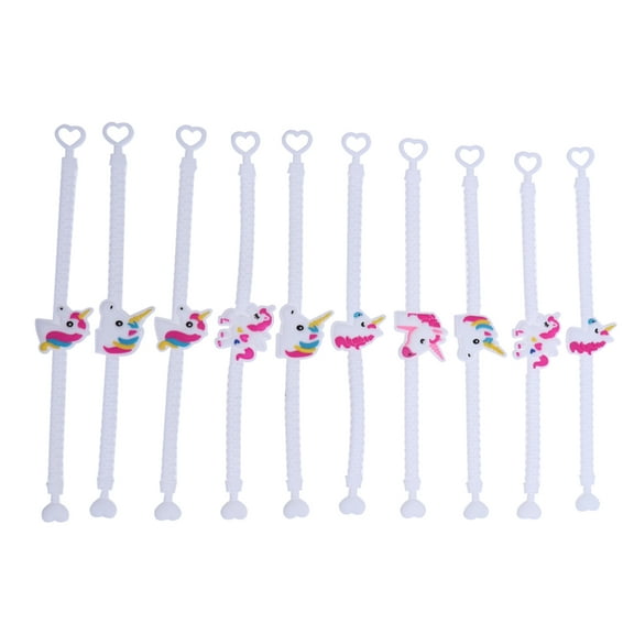 NICEXMAS 10Pcs Silicone Wristbands Assorted Colors Adjustable Closure Perfect for Event Parties