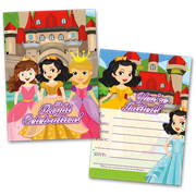 Princess Party Invitation Cards for Kids, 20 Invites & 20 Envelopes