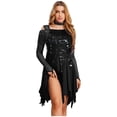 thumbnail image 2 of Haitryli Latin Dance Dress for Women Sequin Tassel Cocktail Dresses Cha Cha Tango Ballroom Dress with Choker Black L, 2 of 7