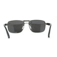 thumbnail image 4 of Mens Color Mirror Classic Rectangular Metal Rim Officer Sunglasses Silver Mirror, 4 of 4