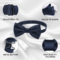 thumbnail image 3 of Herrar Slips, Klassisk Enfärgad Slips Slips för Män, Satin Smoking Slips, Justerbar Formell Slips för Fest, Bröllo, 3 of 5