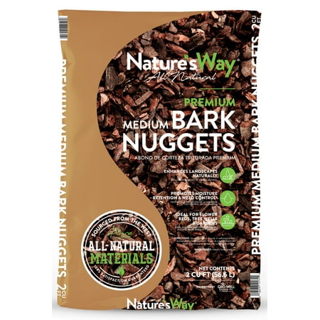 2 Cu. ft. Nature's Way Brown Medium Bark Nugget Mulch