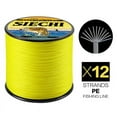 thumbnail image 1 of SIECHI 12 Strands Braid PE Fishing Line 300M 500M 1000M Strong Abrasion Resistance Multifilament Fishing Line Yellow Mainline, 1 of 6