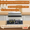 thumbnail image 4 of Commercial Round Muffin Maker 25 Hole Flip Top Non-Stick Waffle Maker Stainless Steel 110V Temperature and Time Control Heart Belgian Waffle Maker Ideal for Restaurant, Snack Bar and Home Use, 4 of 7