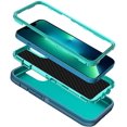 thumbnail image 2 of Étui Robuste Conçu pour iPhone 13 Antichoc à Triple Couche, Sarcelle, 2 of 15