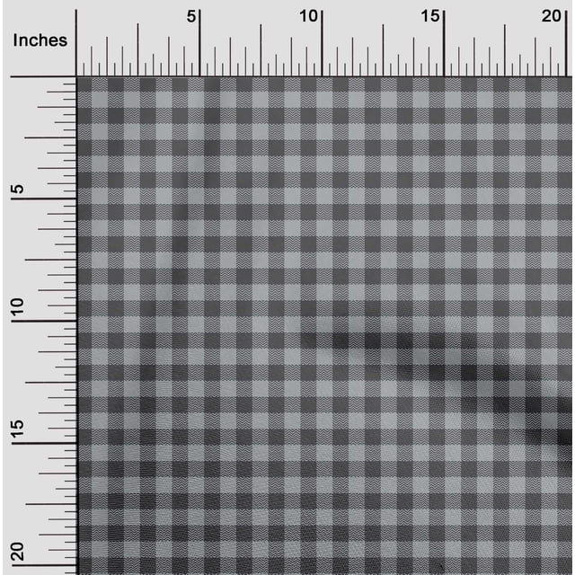 oneOone Georgette Viscose Fabric Gingham Check Print Fabric BTY 42 Inch Wide