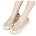 thumbnail image 2 of Mostsola Loafers for Women Embroidery Mesh Sandals Soft Sole Walking Shoes Slip on Dress Shoes, 2 of 8