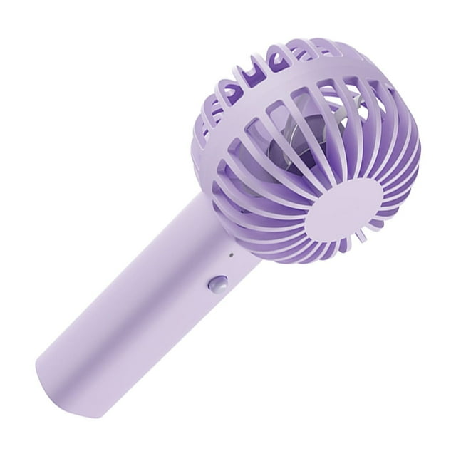 Kearding Mini batería de ventilador de mano para viajes al aire libre, ventilador de carga USB de velocidad ajustable pequeño y portátil Electrodomésticos Aurora Púrpura