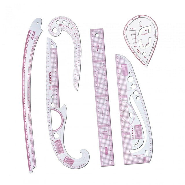 Dress Makers Ruler Styling Sewing French Curve Ruler Set Fashion Design Rulers Metric Rulers Set for Pattern Makers, Tailors 6 Pieces