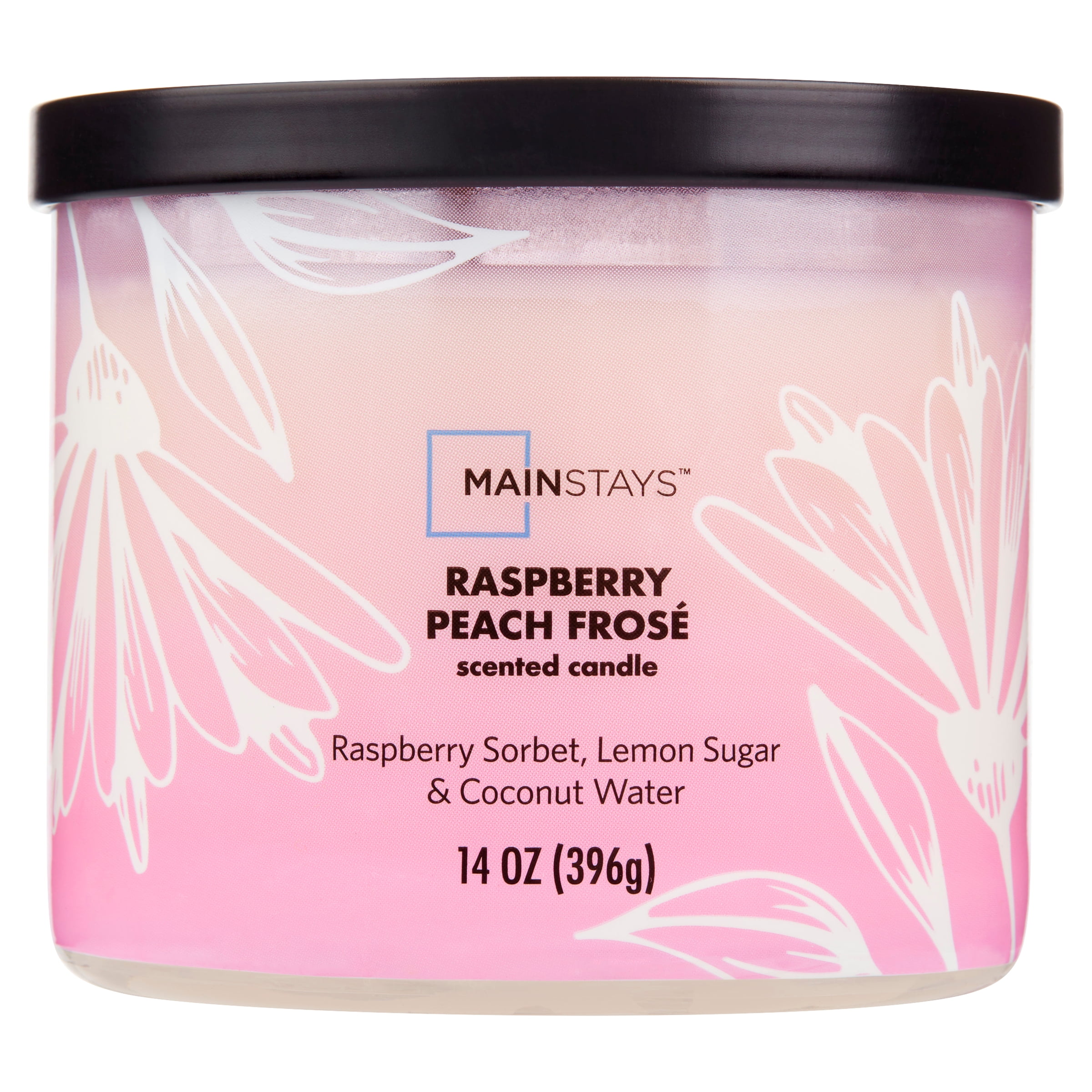 Mainstays Cranberry Mimosa 3-Wick Ombre Wrap Candle, 14 Oz