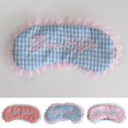 thumbnail image 2 of Sleeping Mask Embroidery Letter Plaid Sleeping Eye Cover Blindfold Eyeshade, 2 of 9