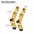 thumbnail image 2 of Naloa Yellow Polka Dot Sunflower Thigh High Socks Extra Long Stretchy Sock Women Over Knee High Opaque Stocking Daily Wear, 2 of 6
