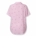 thumbnail image 6 of VBVC Women's and Women's Plus Button Down Shirt , Ladies' Short Sleeve Smock Tunic Top , Striped Babydoll Summer Flowy Blouse For Women, Pink , S-5XL, 6 of 6