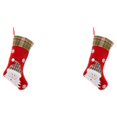 thumbnail image 2 of Inteprter Christmas Stocking Hanging Wall Window Gifts Sock Pendants Club Bag Party Decoration Candy Bar Ornament for Children Papá Noel 2Conjunto, 2 of 6