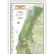 National Geographic Pacific Crest Trail Map, In Gift Box, 18 x 48