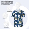 thumbnail image 3 of KLL Star Penguin for Men's Baseball Shirts,Short Sleeve Casual Shirts Button Down Shirt for Men Beach Summer Wedding Shirt-XX-Large, 3 of 7