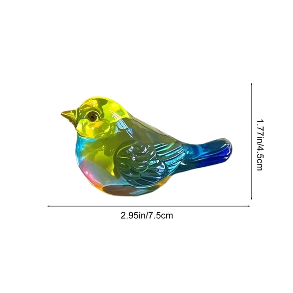 ToyKingdee Crystal Clear Birds Figurines Home Decor, Glass Art Birds Collectible Figurines Paperweights Crystal Decor Gifts for Women Mom Friends