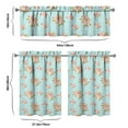 thumbnail image 6 of Pioneer Kitchen Curtains and Valance Set 36 Inch Tier Small Roses 3 Pieces Set Dining Room Small Curtain Drapes Cafe Curtains Valance for Home Decor Rod Pocket, 6 of 6
