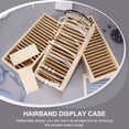 thumbnail image 3 of FRCOLOR Headband Display Box 1Pc Creative Headband Display Box Multi-compartment Wood Headdress Storage Box,12.6"X5.51"X2.36", 3 of 5