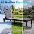 thumbnail image 4 of WLXIANG Outdoor Chaise Lounge Chair Set of 2 with 5-Position Adjustable Back, Waterproof & Lightweight PP Lounge Chairs for Outside Pool Patio (Deep Brown), 4 of 9