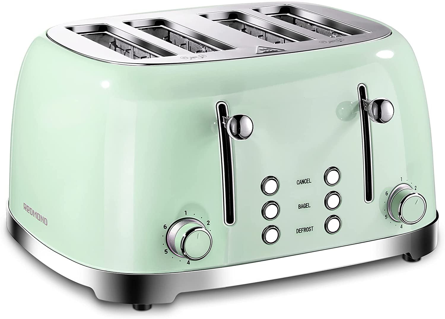 Toasters 4 Slice, Keenstone Retro Stainless Steel Bagel Toaster with Wide  Slots, Green – The Market Depot