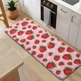 thumbnail image 5 of Red Strawberry Plants Fruit Dot Pink Pattern Kitchen Rug Mat,Kitchen Runner Rugs Non Skid Washable,Decorative Kitchen Floor Mats for Kitchen,Sink,Laundry,17"x47.2", 5 of 7