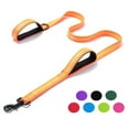thumbnail image 2 of Pet Gear Dog Leash 1.5m Long Padded Two Handle Heavy Duty Double Handles Lead for Control Safety Training Leashes Orange, 2 of 8