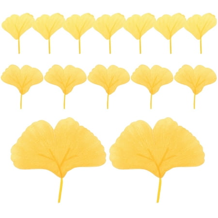 

200pcs Simulation Ginkgo Leaves Fake Ginkgo Leaves Faux Ginkgo Leaves for DIY