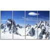 DESIGN ART Designart - Panorama Caucasus Mountains - 4 Panels Photography Canvas Print