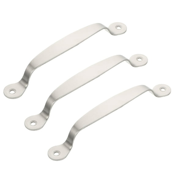 Sturdy Stainless Steel Cutting Board Handles for Kitchen Use Smooth Silver Finish 3 Pieces
