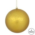 thumbnail image 3 of Vickerman 6" Gold Matte Mercury Ball Ornament, 4 per Bag, 3 of 3