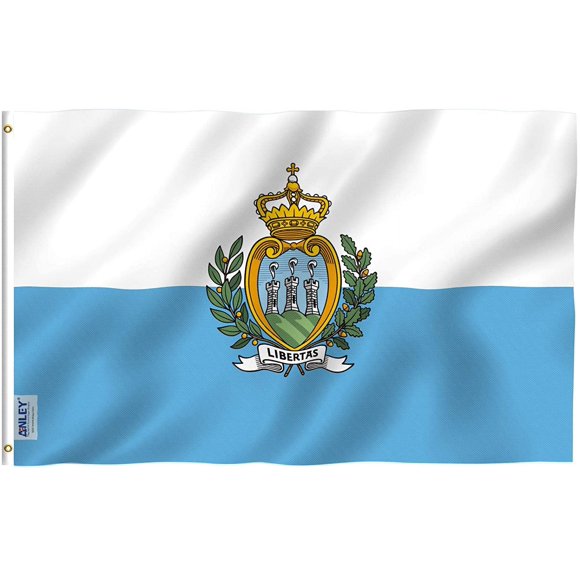 ANLEY Fly Breeze 3x5 Feet San Marino flag - Sammarinese Flags Polyester