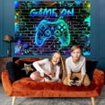 thumbnail image 3 of Game On Backdrop Video Game for Boys Level Up Birthday Party Decoration Game Night Arcade Neon Glow Gamer Banner Photography Background, 3 of 10