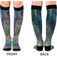 thumbnail image 2 of FREEAMG Marble Compression Socks for Men & Women Knee High Stockings for Running, Sport, Hiking & Travel, 2 of 7